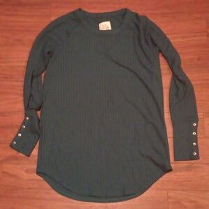 CHASER GREEN RIBBED TOP